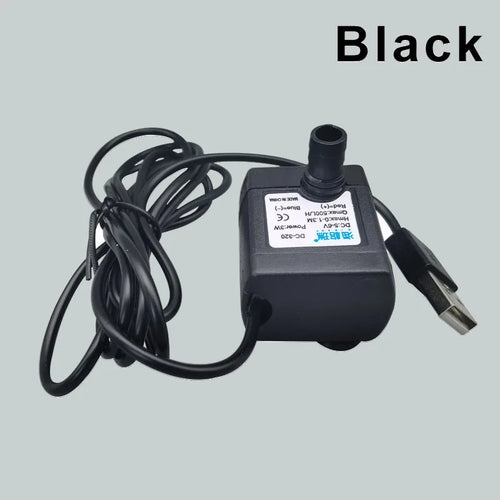 New 3W 500L/H Mini USB Water Electric Pump 5V USB Submersible Pumps