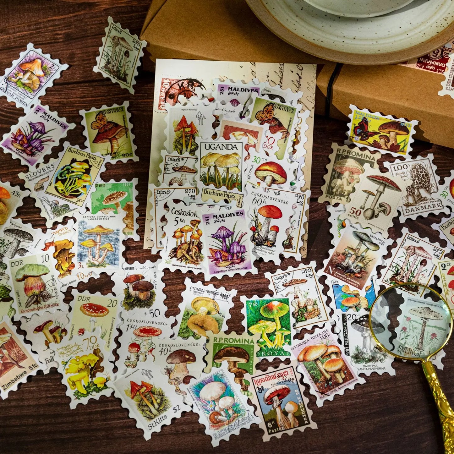 50 sheets Philatelic museum series Postage stamp theme stickers