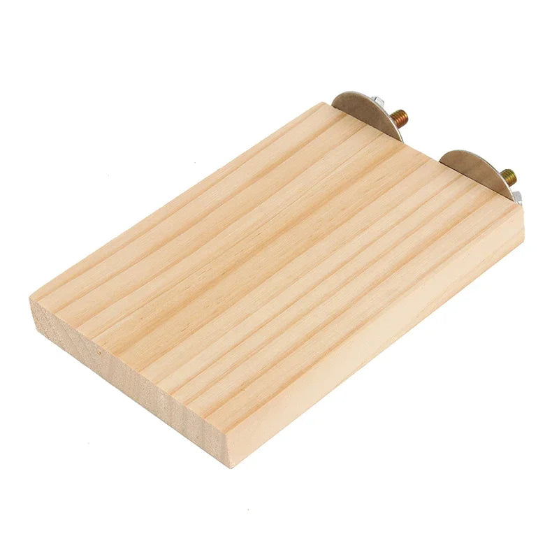 1Pc Pet Bird Parrot Wood Platform Stand Rack Toy Hamster Branch