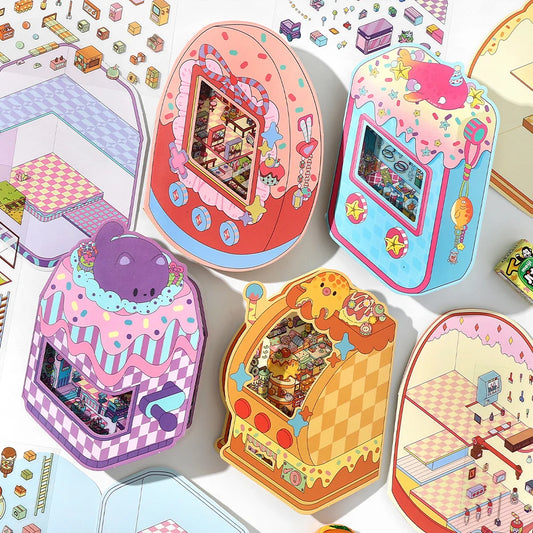 Kawaii Little Corner Starry Sky Music Hall Landscape Sticker DIY