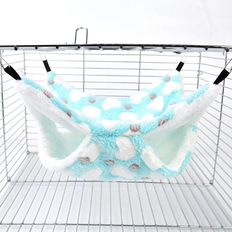 Hamster Hammock Small Pet Hanging Bed Double Warm Thickened Honeybug