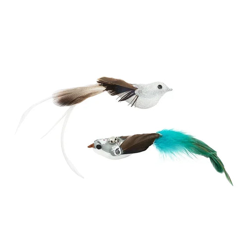 Simulation Bird Cat Toys Funny Interactive Peacock with Bell Cat Stick