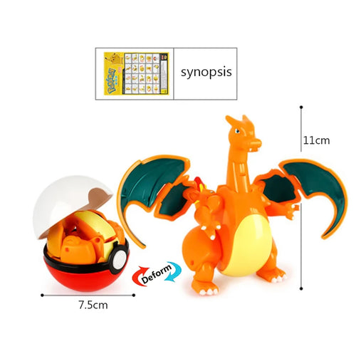 18 Styles Pokemon Anime Deformation Figures Pikachu Eevee Mewtwo