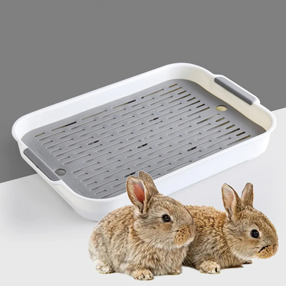 Rabbit Litter Box Small Pet Toilet Tray Bunnies Corner Toilet Box For