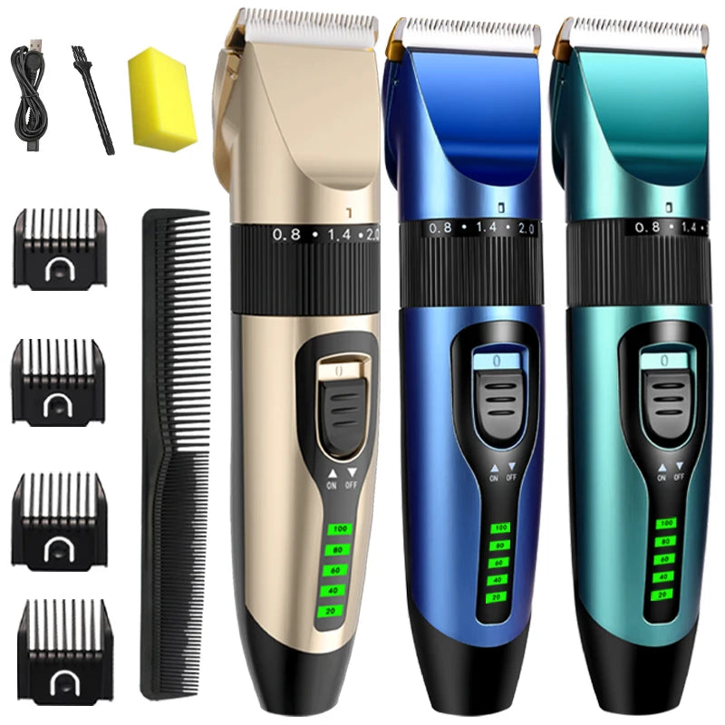 Electric Hair Clipper Wireless Professional Trimmer LED Display