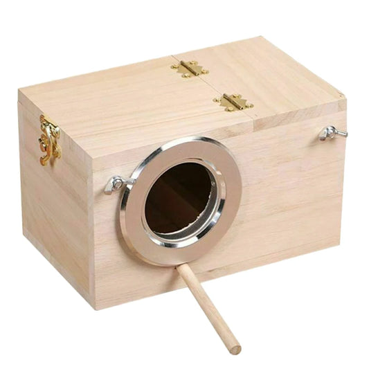 Wood Bird House Nest Birds Breeding Box Bird Parrot Breeding