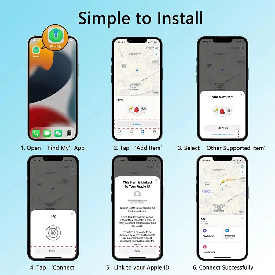 IOS Android Smart Tag GPS Tracker Global Locator Bluetooth Anti-Lost