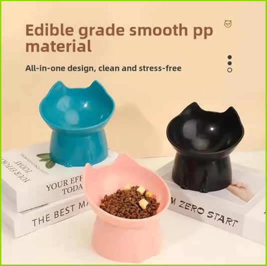 Cat bowl with long ears and high feet bowl cat and dog neck protection
