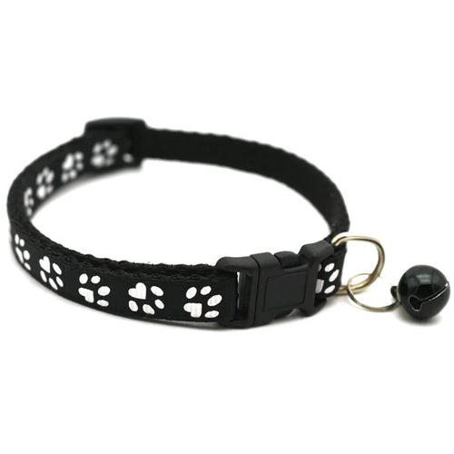 Heart Charm and Bell Cat Collar Safety Elastic Adjustable with Soft