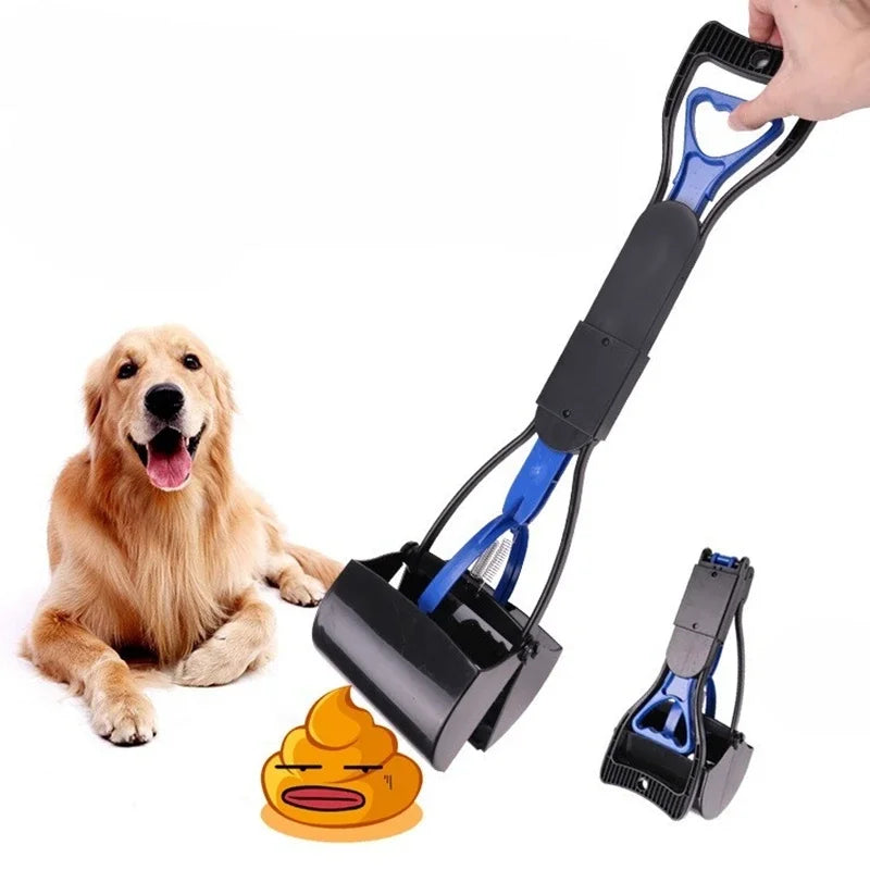 Dog Pooper Scooper Pet Long Handle Jaw Poop Scoop Picker Excrement