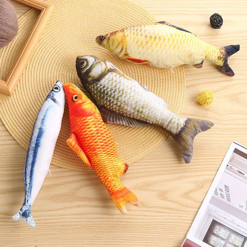 Hot sale of cat-teasing toys simulation fish tear-teasing cat chew