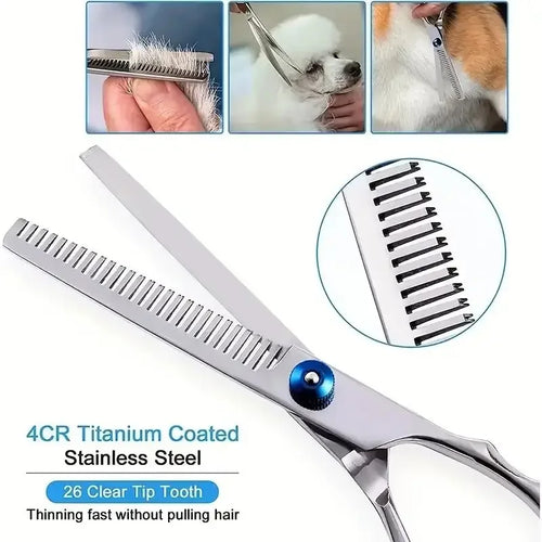 Ambidextrous Pet Safe Scissors Stainless Steel Dog Grooming Shears