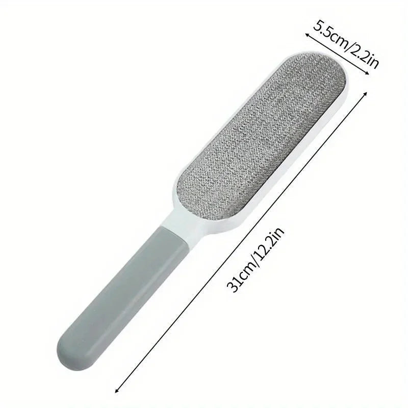 Reusable dust removal brush, double-sided pet hair remover, manual