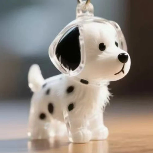 Cute Clear Puppy Hair Memorial DIY Pendant Keychain Decor Keepsake