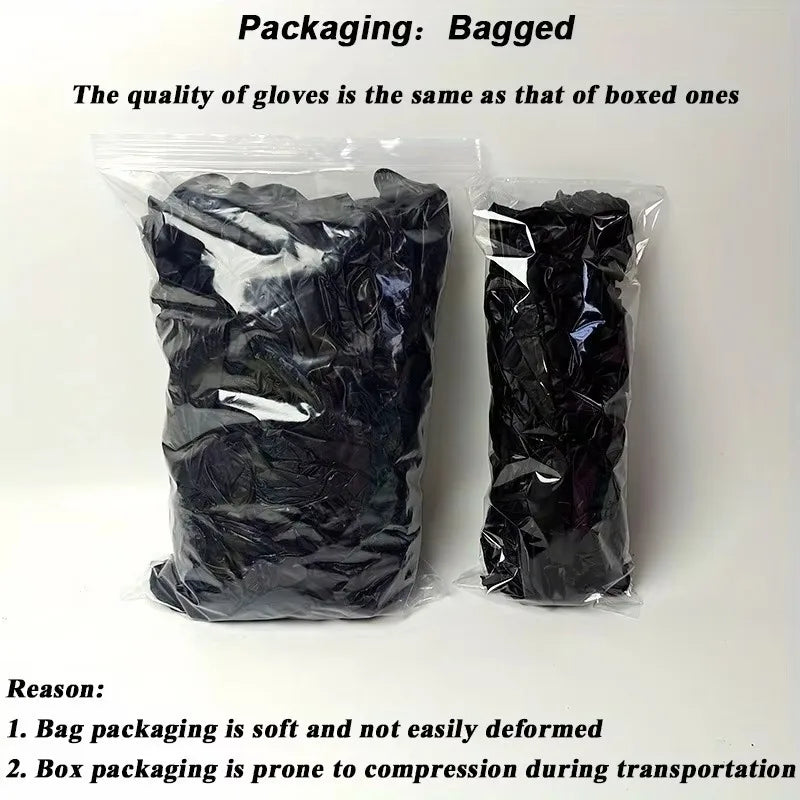 30/60/100PCS Disposable Black Nitrile Gloves Black Nitrile Gloves