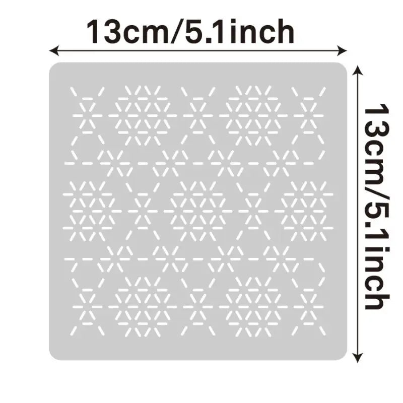 9/32Pcs Sashiko Embroidery Template DIY Geometric Patchwork Stencil
