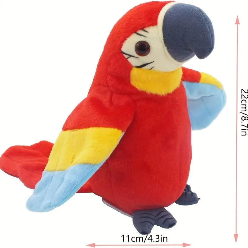 Talking Macaw Parrot Repeat What You Say Stuffed Animal Plush Toy