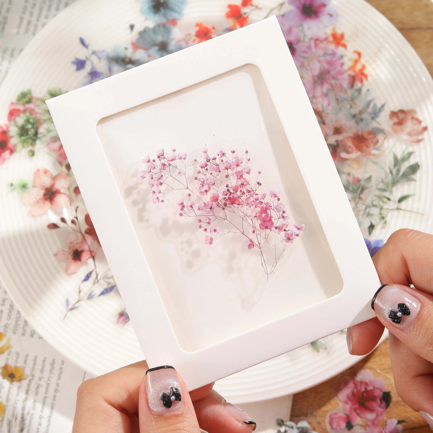 50pcs Flower Plant Stickers Hand Tent DIY Stick Labels Scrapbooking