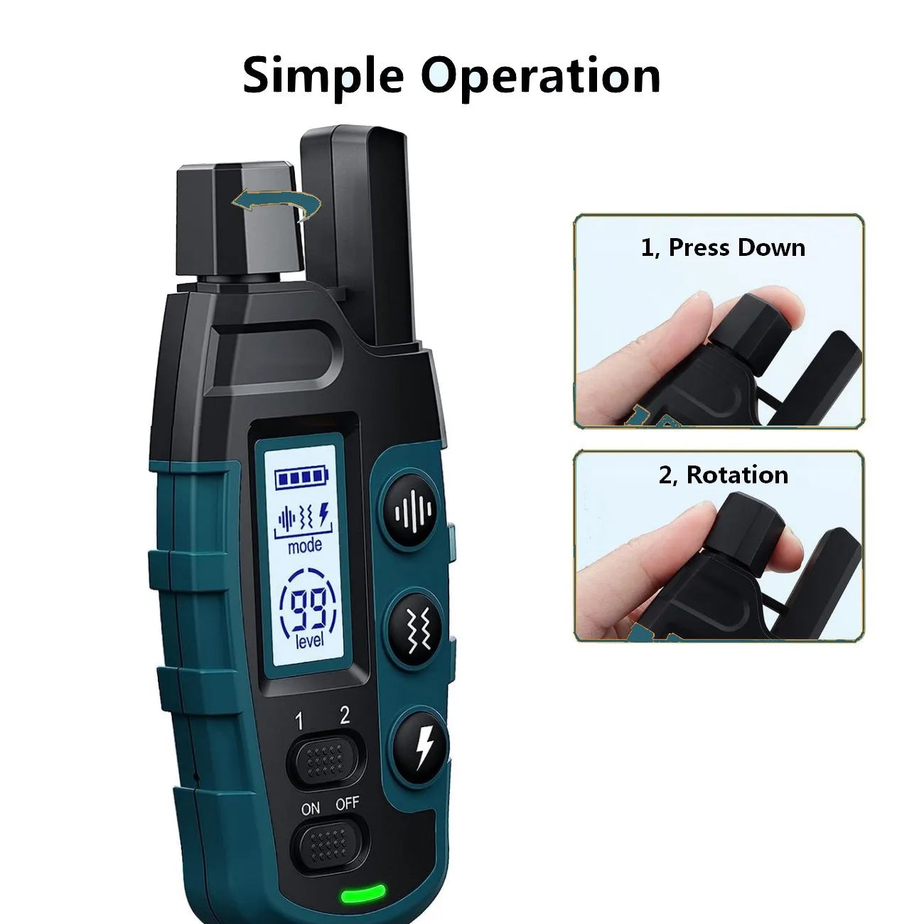 1000M Remote Pet Dog Training Collar IP67 Waterproof Shock Vibration