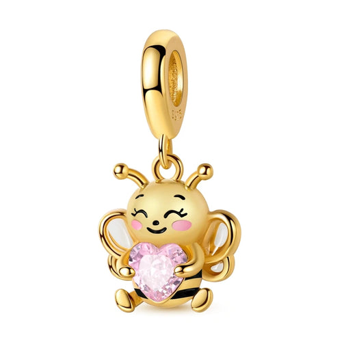 Hot 925 Sterling Silver Gold Charm Bead Pendant Cat Dog Pet Animal