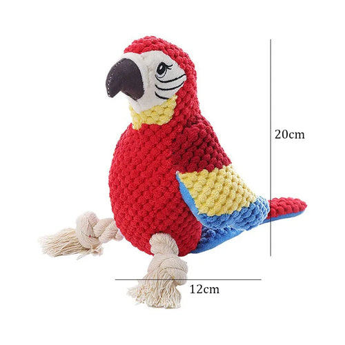 Plush Dog Toys Interactive Squeaky Durable Stuffed Cotton Rope Pet