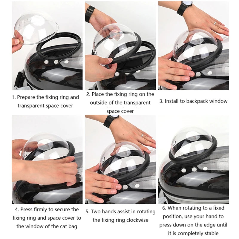 Pet Cat Carrying Bag Space Pet Backpacks Breathable Portable