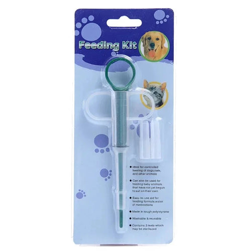 Pet Medicine Feeder Cat Tablet Syringe Feeder Soft Tip Dual Purpose