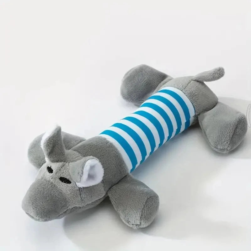 Pig Elephant Design Durable Interactive Dog Toy - Squeaky Chew Toy for