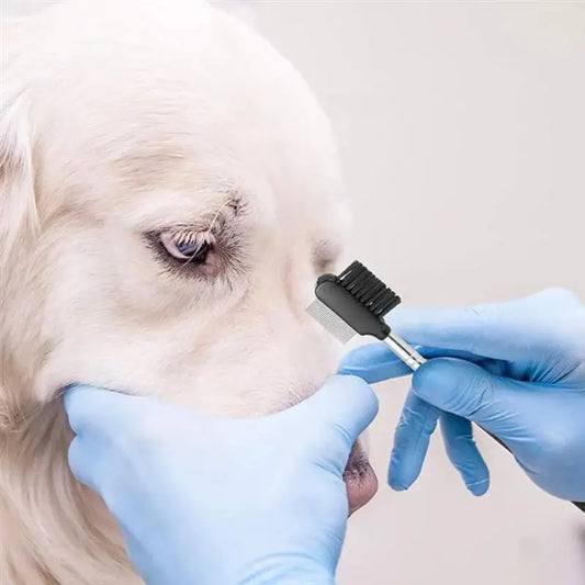 Pet Eye Comb Brush Pet Tear Stain Remover Comb Double-Sided Eye