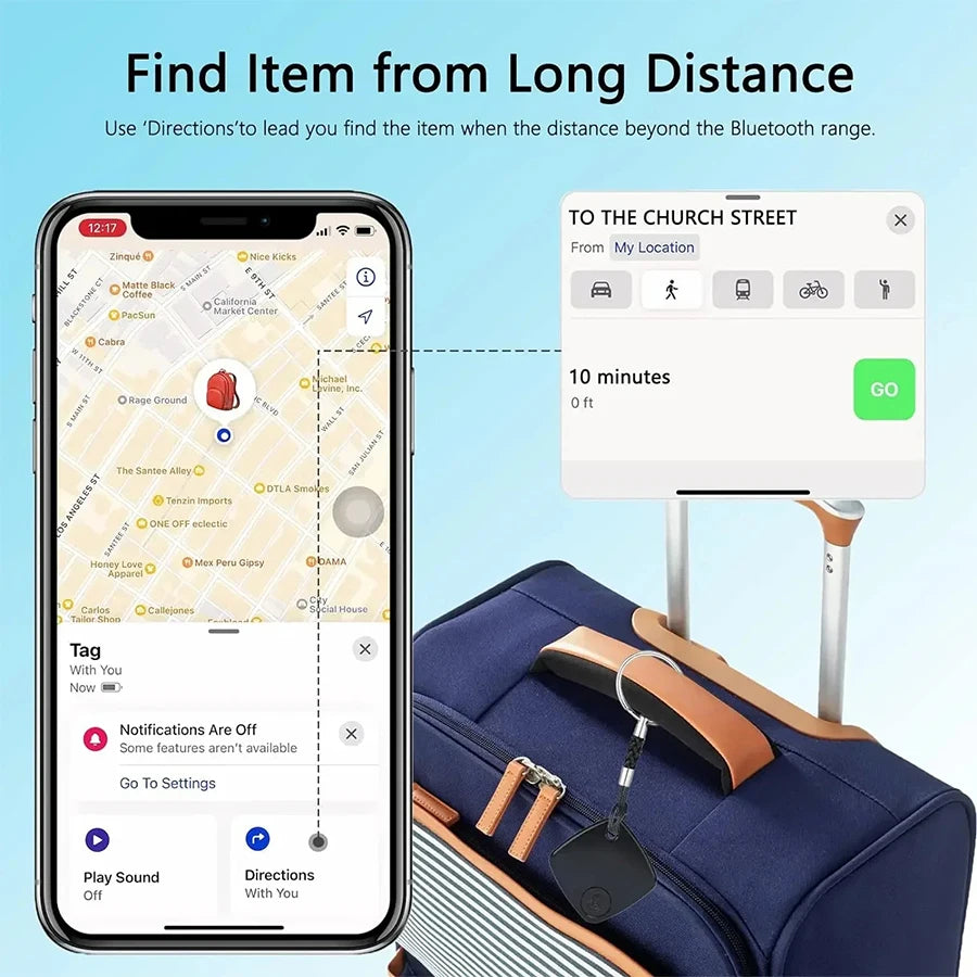 IOS Android Smart Tag GPS Tracker Global Locator Bluetooth Anti-Lost