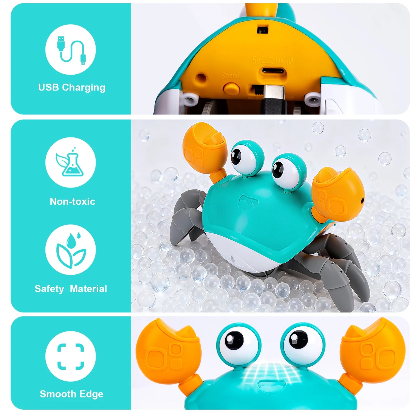 Dancing Crab Run Away Toys Baby Crawling Escape Crabs Toys Kids