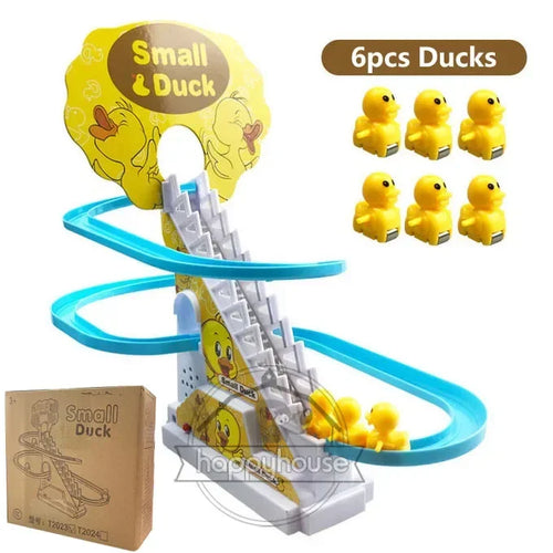 Baby Toys Electric Duck Track Slide Toys Boys Girls Electric Climbing