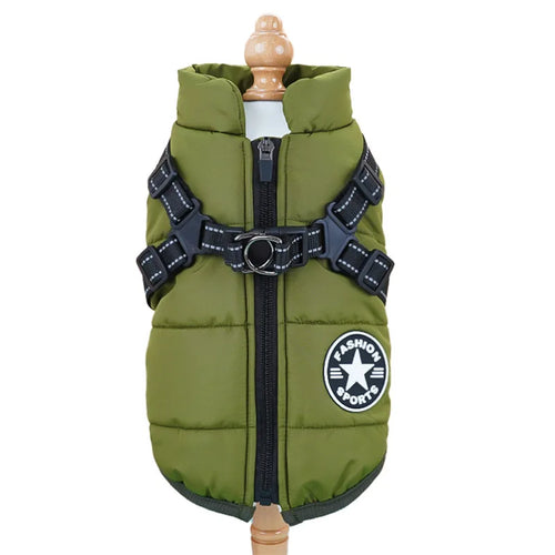 Thick and warm pet clothes, dog and cat cotton coats, winter chest and