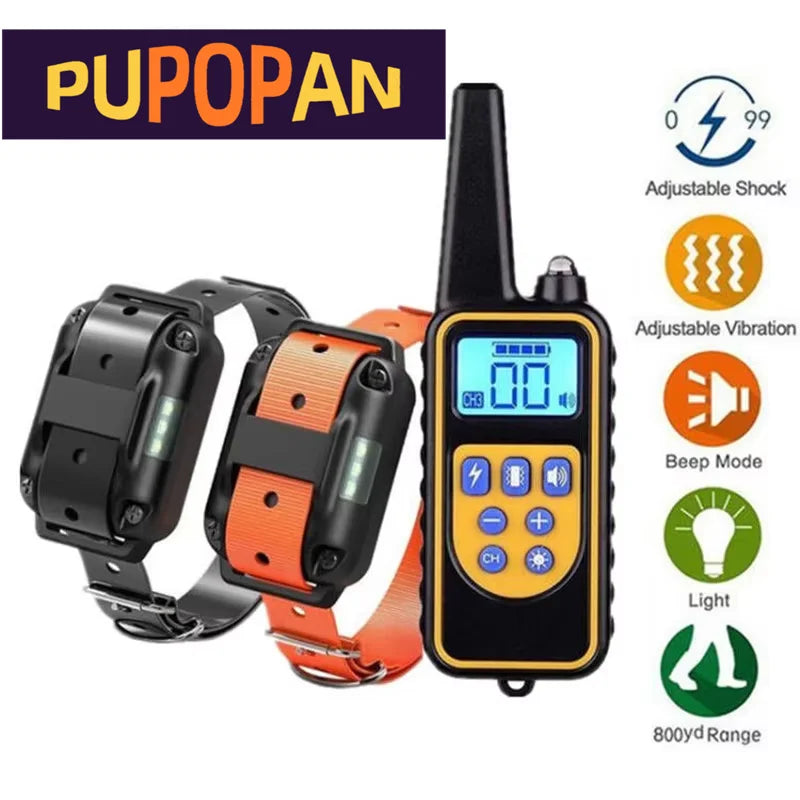 800m Electric Dog Training Collar Waterproof Pet Remote Control