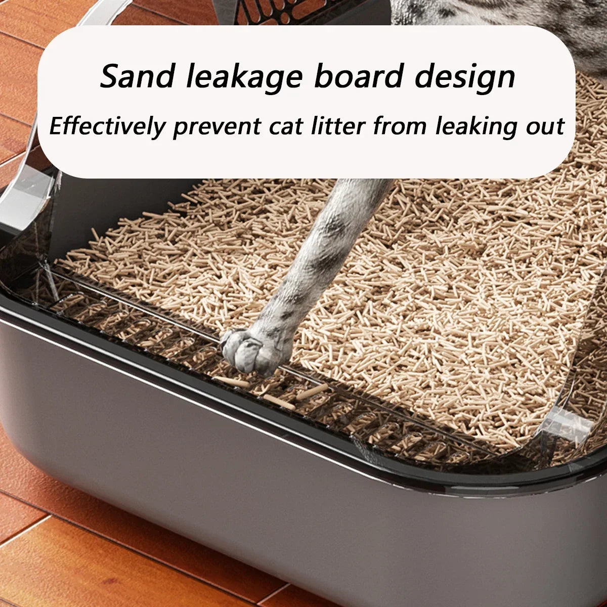 Cat Litter Box Thickening Kitty Sandbox Semi-enclosed High Side