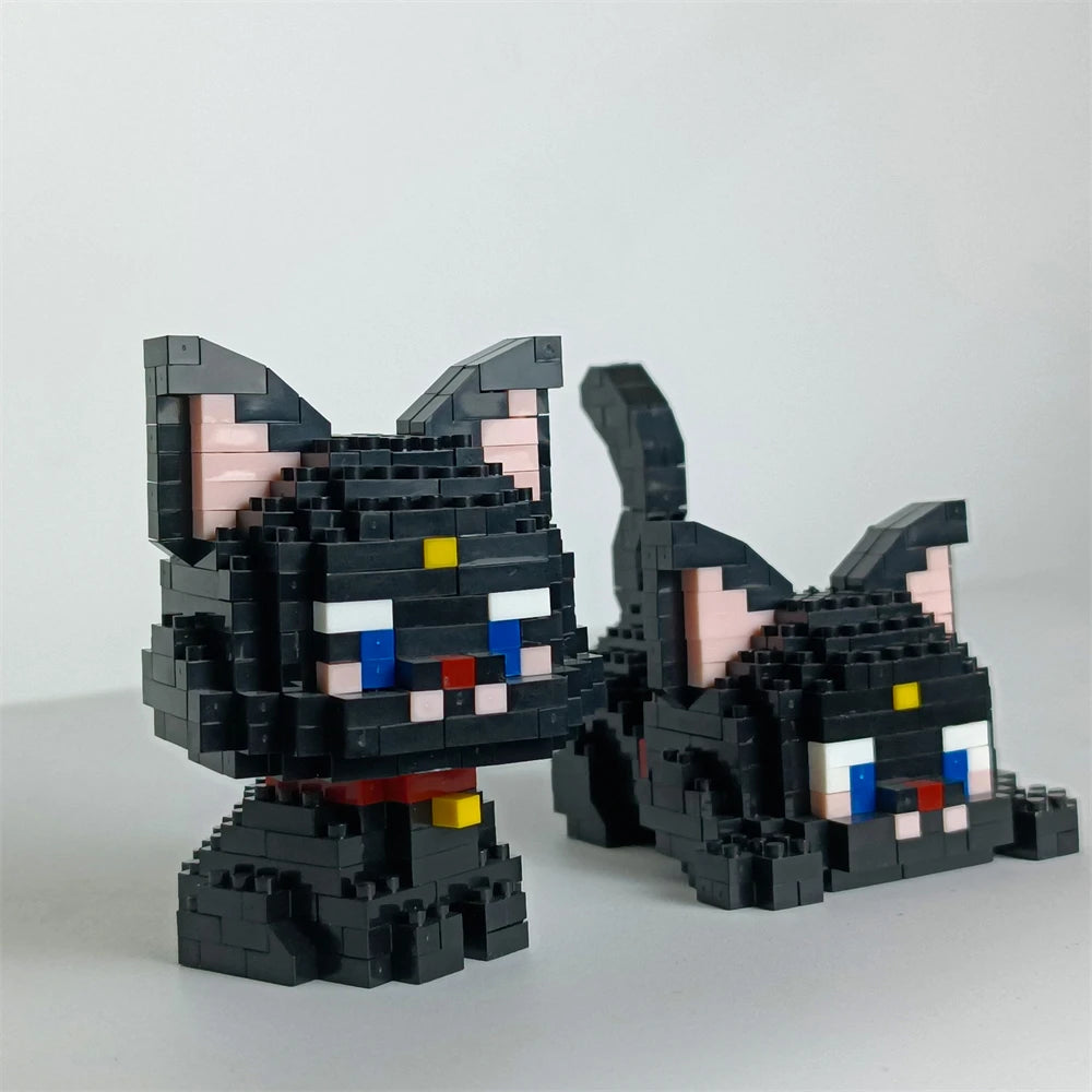 Micro Mini Super Cute Micro Cat Building Kit Tiny Pet Series Doll