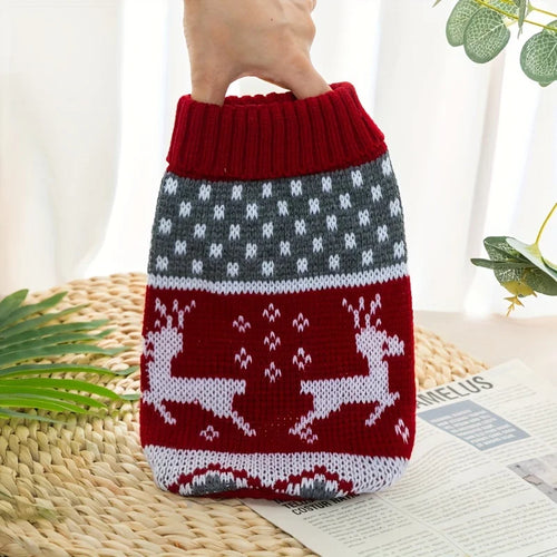 Christmas Style Pet Sweater for Dogs And Cats New Knitted Wool Sweater