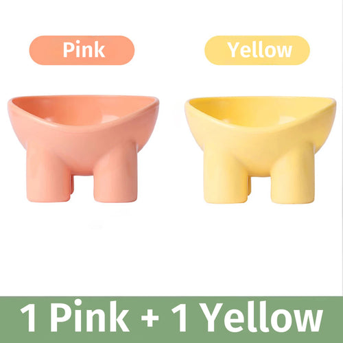 Portable Anti-Drop Cat Dog Pet Feeding Bowl - Food And Water Feeder