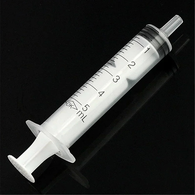 10pcs Disposable Plastic 5ml Injector Syringe No Needle for Lab