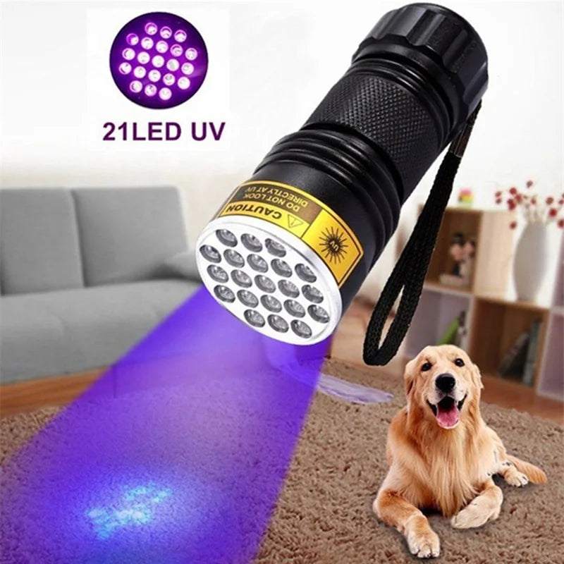 21 LED UV Ultraviolet Flashlight Blacklight 395NM Mini Torch Flash