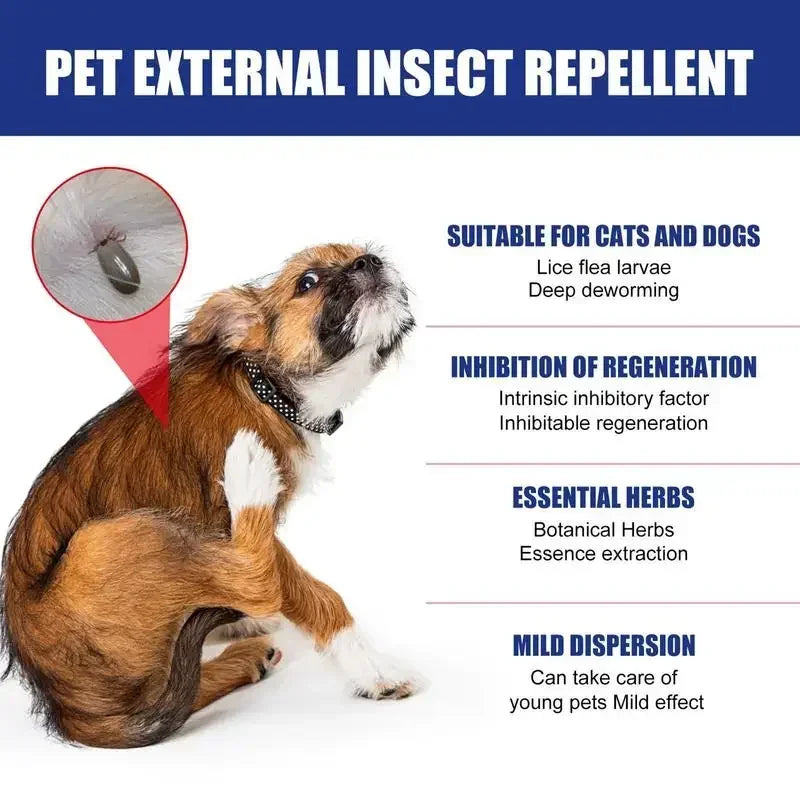 Pet Flea Removing Spray for Cats and Dogs Skin Cleaning for Pets