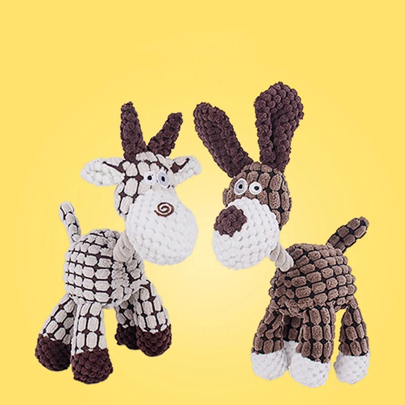 Hot new arrival pet cat dog sound toy cotton rope creative donkey