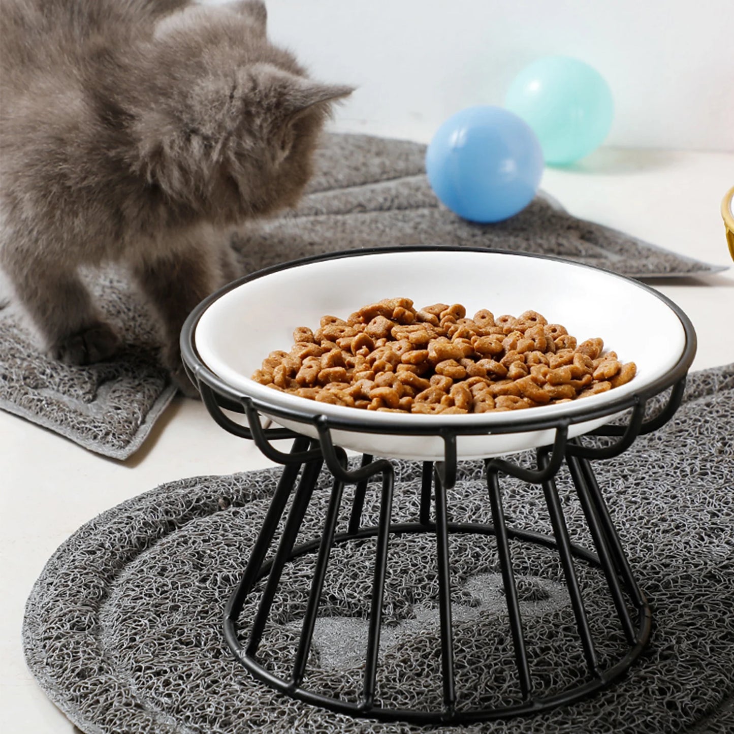 Pet Ceramic Bowl Nordic High Footed Ceramic Cat Food Bowl Snack Can