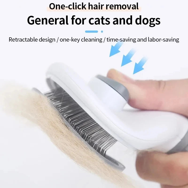 Self-cleaning Pet Hair Remove Comb Cat Slicker Brush Pet Hair Removal