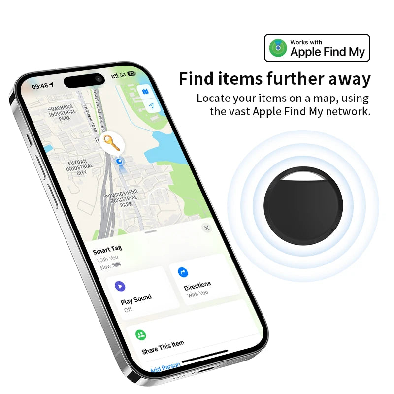 Airtag Bluetooth GPS Trackers IPX 5 Waterproof Sport Tracking Find My