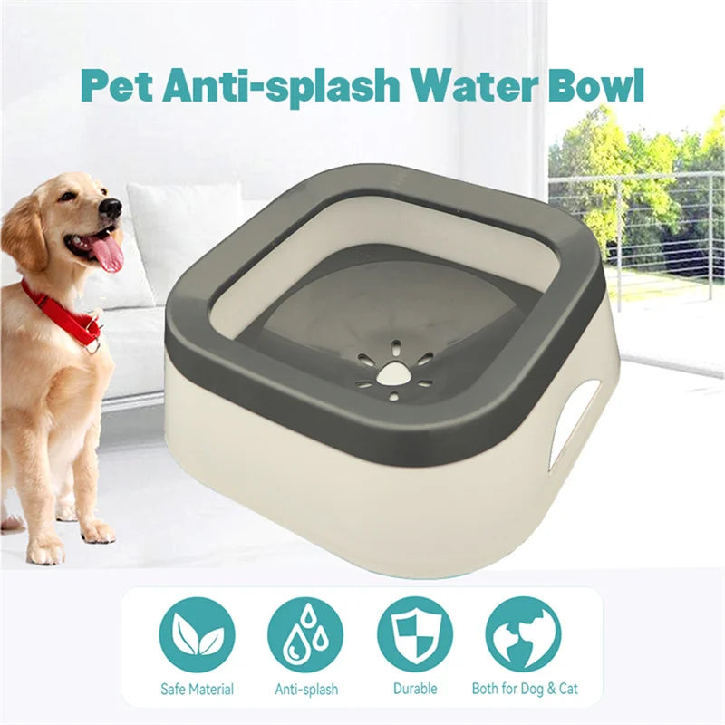 Anti-splash Water Bowl For Dogs 1L Large Capacity Drinker Drinking