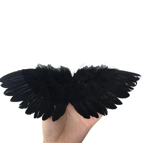 White Black Crafts Kids Mini Feather Angel Wing Newborn Dog Pet Prop