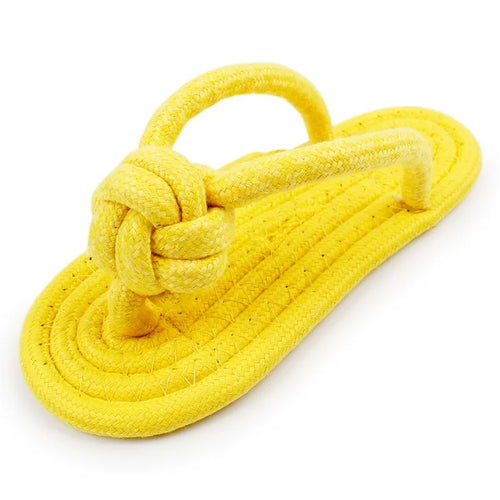 Pet Cotton Rope Slipper Knot Toy For Small Dogs Interactive Chew Toy