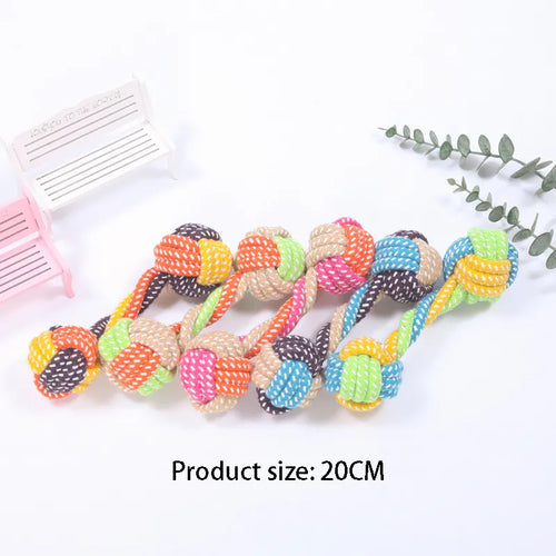 Interactive Cotton Rope Mini Dog Toys Ball for Dogs Accessories