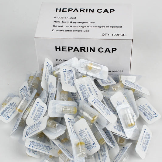100pcs Heparin Cap IV Cannula Catheter Heparin Caps for Animals Dog